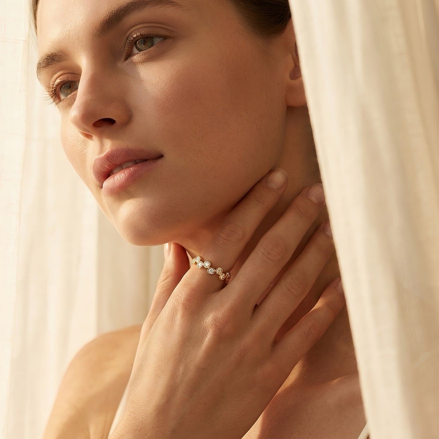 Bague Lunevya Zig-Zag diamant | 0.30 ct | Or 14k | Sertie clos