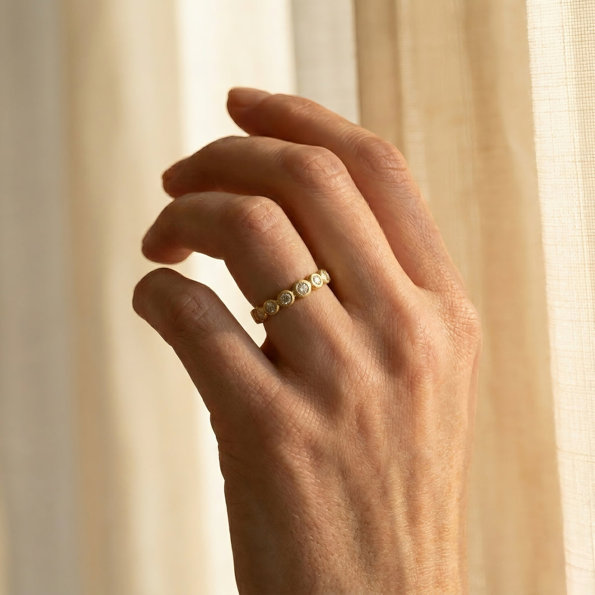 Eternity-Ring | Zargenfassung | Lab-grown Diamant | 14k Gold | Lunevya