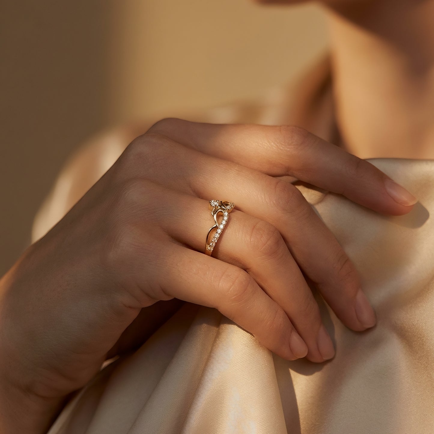 Tiara-Diamantring | 0.30 ct | Königliches Design | Lab-grown Diamant | 14k Gold | Lunevya
