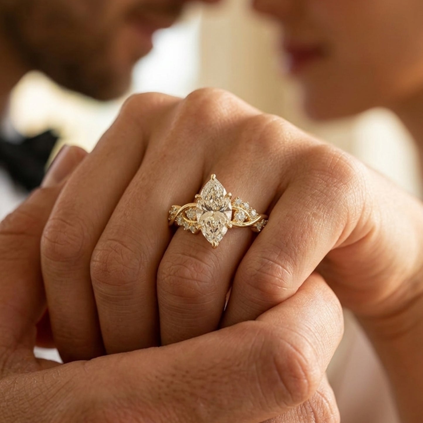Marquise-Verlobungsring | 2.0 ct | Custom Design | Lab-grown Diamant | 14k Gold | Lunevya