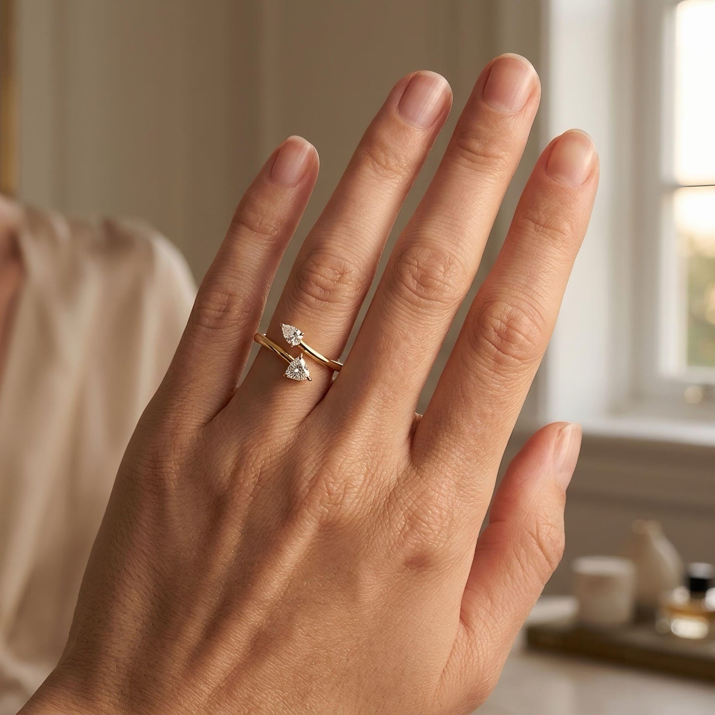 Toi et Moi Diamantring | 1.0 ct | Mix-Cut Design | 14k Gold | Lunevya