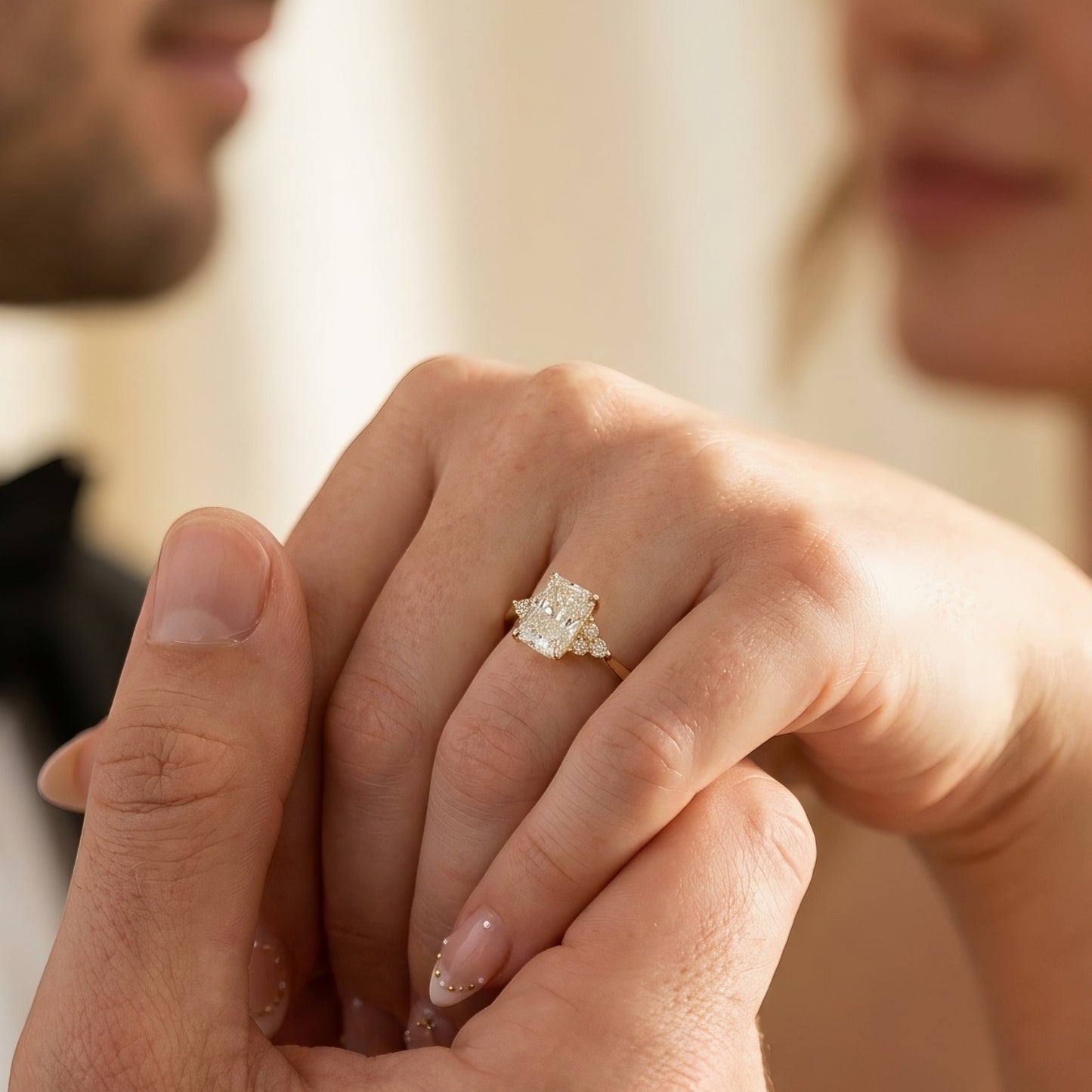 Radiant-Verlobungsring | 2.0 ct | Custom Design | Lab-grown Diamant | 14k Gold | Lunevya