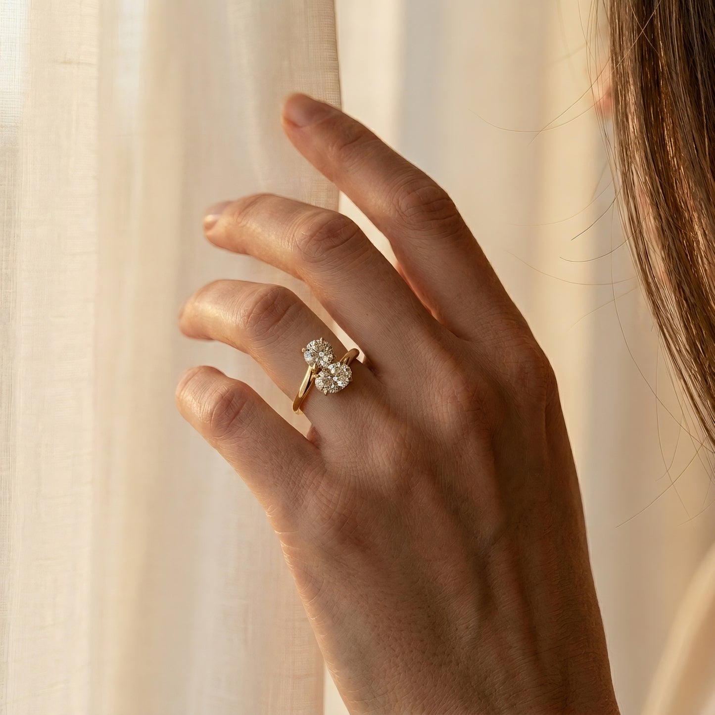 Toi et Moi Diamantring | 2.0 ct | Mixed-Cut Design | Lab-grown Diamant | 14k Gold | Lunevya
