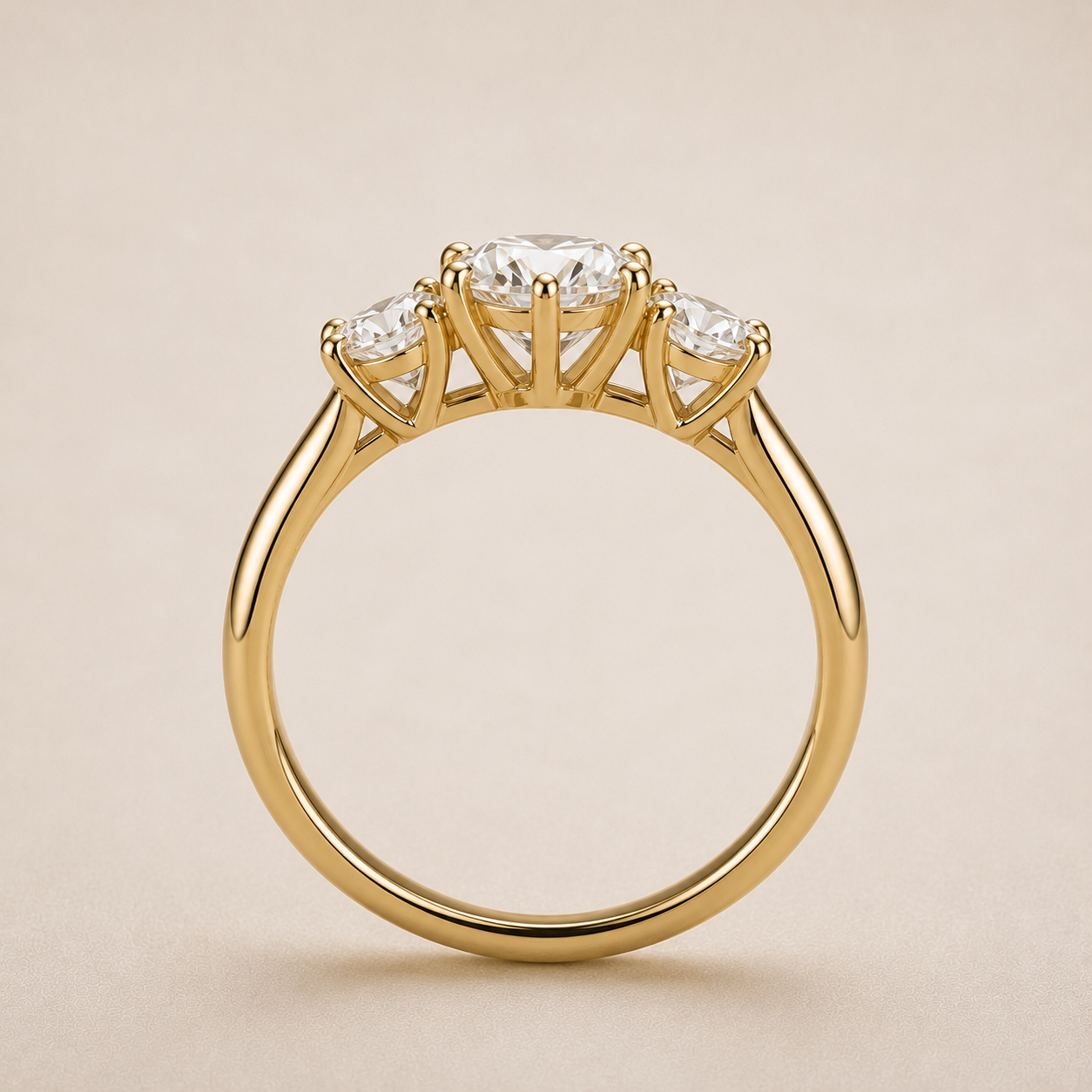 Drei-Stein Verlobungsring (Trilogie) | 2.0 – 3.0 ct | Lab-grown Diamant | 14k Gold | Lunevya