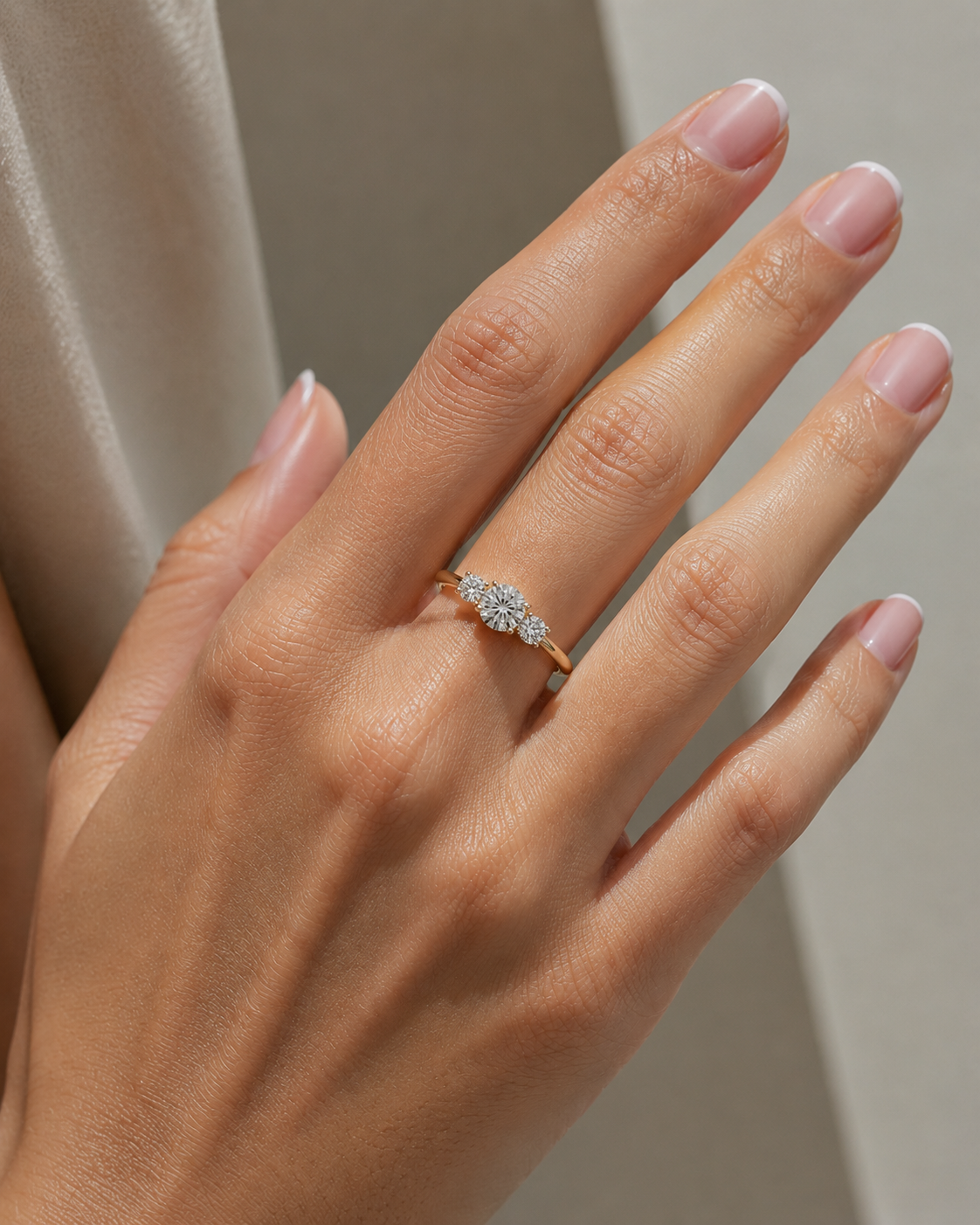 Drei-Stein Verlobungsring (Trilogie) | 2.0 – 3.0 ct | Lab-grown Diamant | 14k Gold | Lunevya