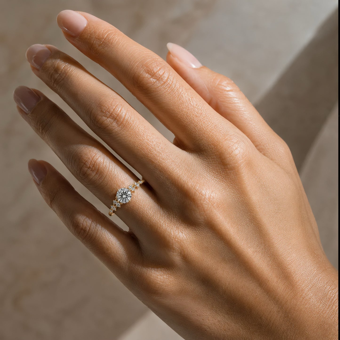 Stardust Diamantring 14K Gold – Lab Grown Diamant Rund IGI