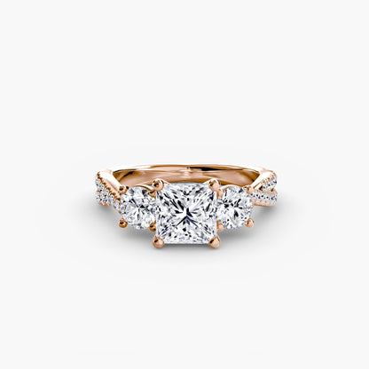 Three-Stone with Pavé Band 2