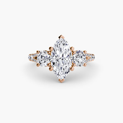 Three-Stone with Pavé Band 3
