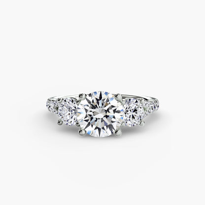Three-Stone with Pavé Band 3