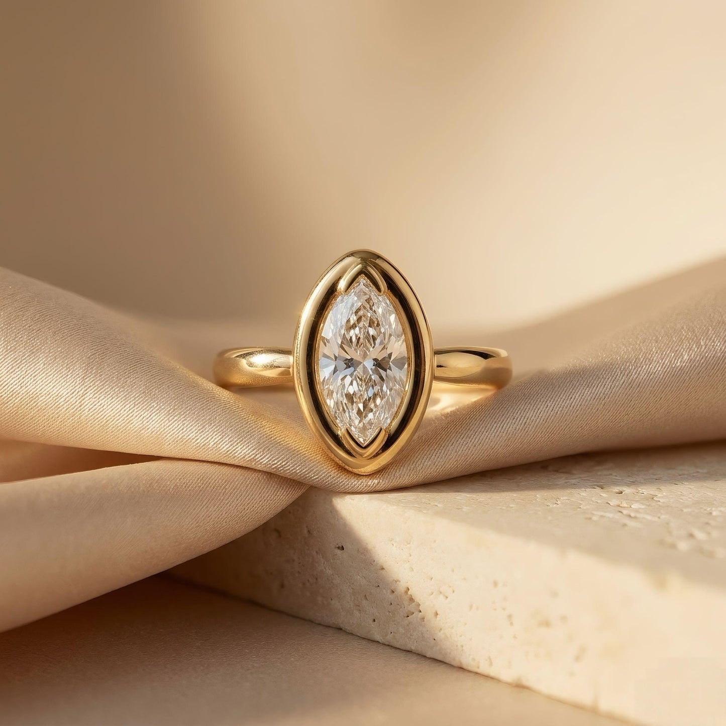 Lunevya Marquise Diamantring | 2.00 – 4.00 ct | 14k Gold