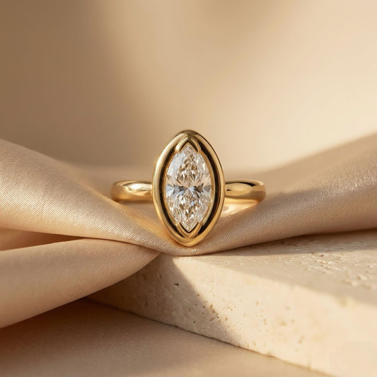 Lunevya Marquise Diamantring | 2.00 – 4.00 ct | 14k Gold
