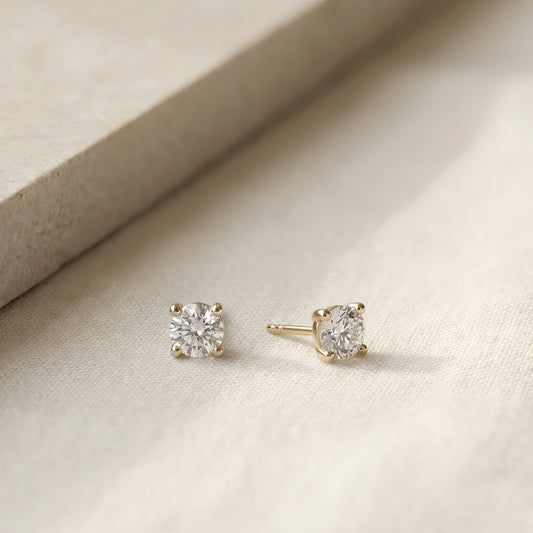 Diamant-Ohrstecker | 0.50 ct | Zargenfassung | Lab-grown Diamant | 14k Gold | Lunevya