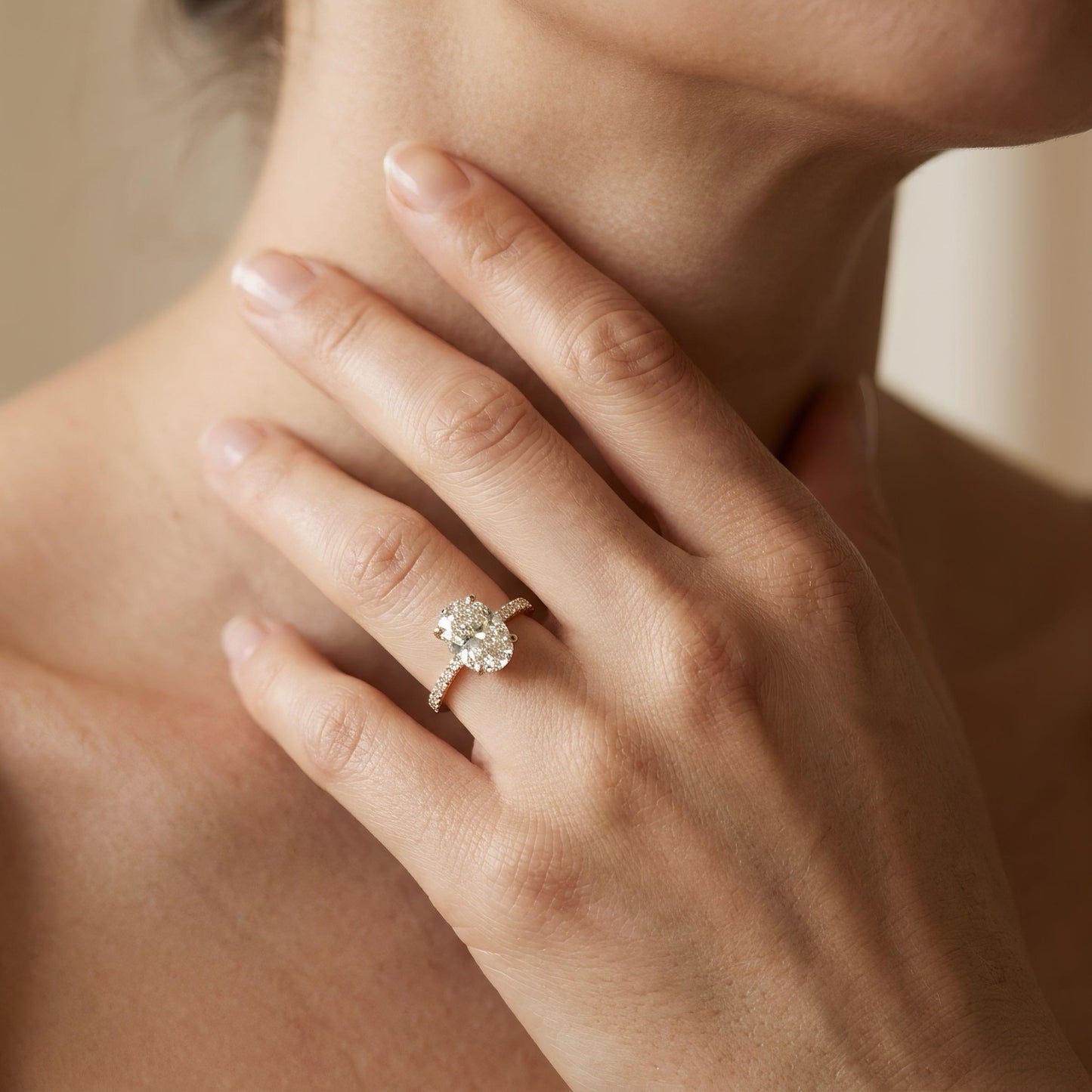 Oval Engagement Ring | 2.0 - 4.0 ct | Custom Design | Lab-grown Diamond | 14k Gold | Lunevya