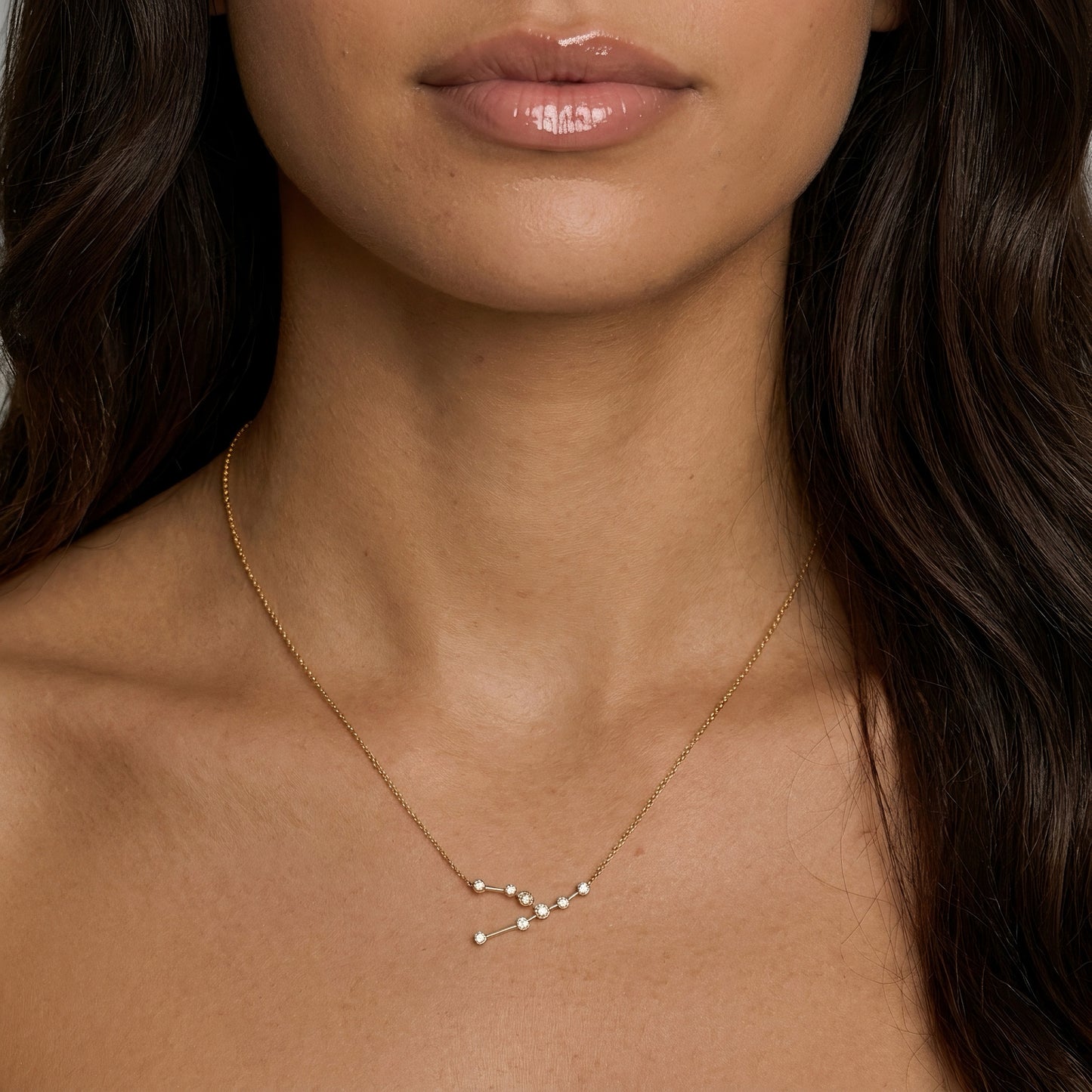 Gold Necklace | Zodiac Taurus Constellation | IGI Certified | 14k Gold | Lunevya