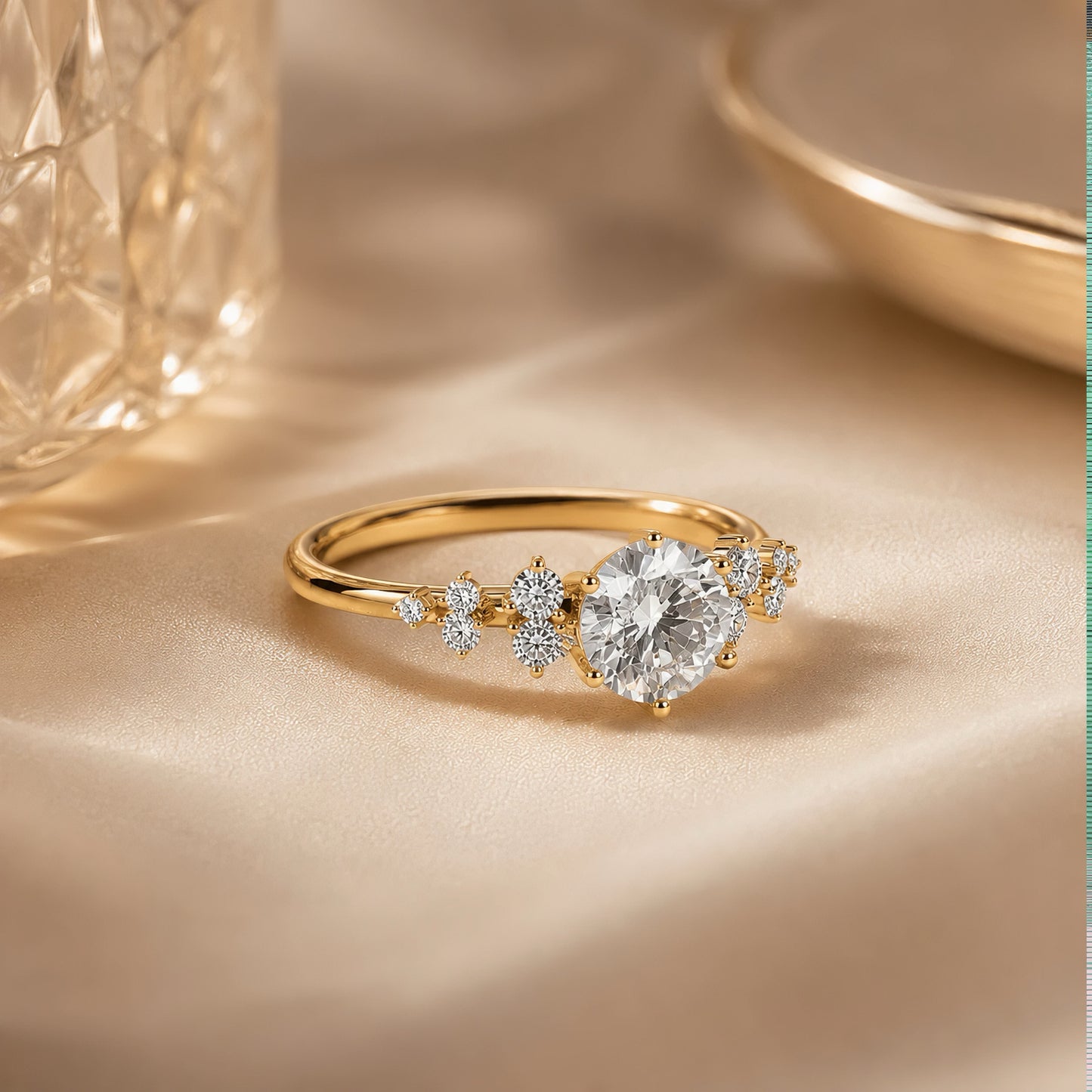 Stardust Diamantring 14K Gold – Lab Grown Diamant Rund IGI