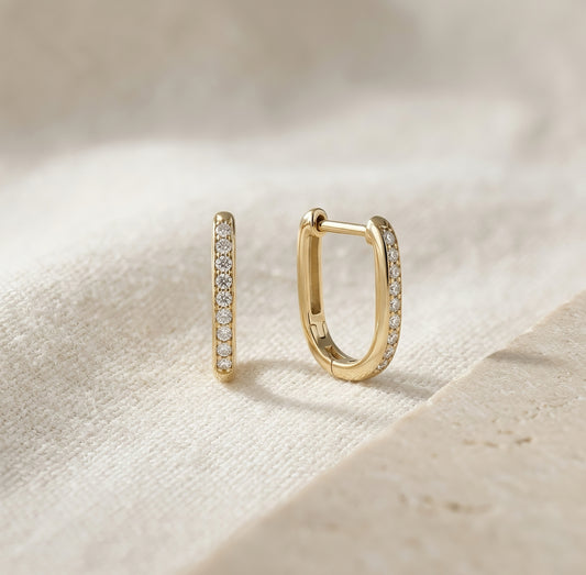 Diamant-Creolen | Lab-grown Diamant | 14k Gold | Lunevya