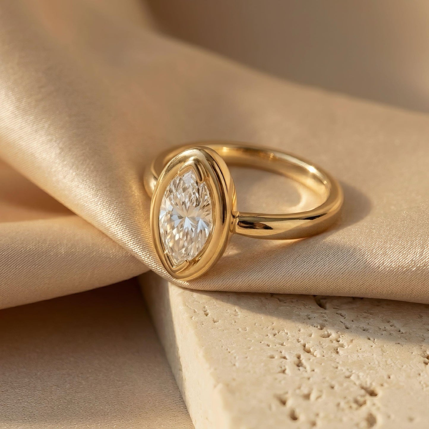 Lunevya Marquise Diamantring | 2.00 – 4.00 ct | 14k Gold