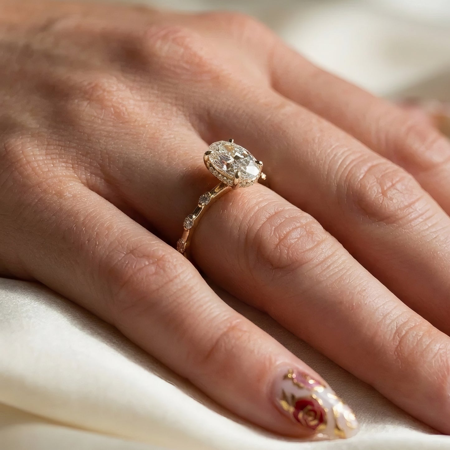 Ovaler Verlobungsring | 2.0 - 4.0 ct | Lab-grown Diamant | 14k Gold | Lunevya