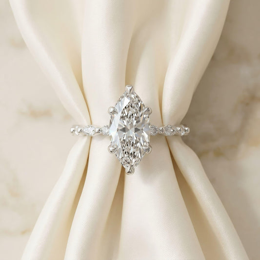 Marquise-Verlobungsring | 2.0 Karat | Lab-grown Diamant | 14k Gold | Lunevya
