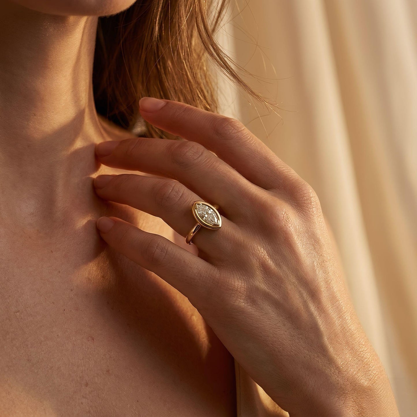 Lunevya Marquise Diamantring | 2.00 – 4.00 ct | 14k Gold