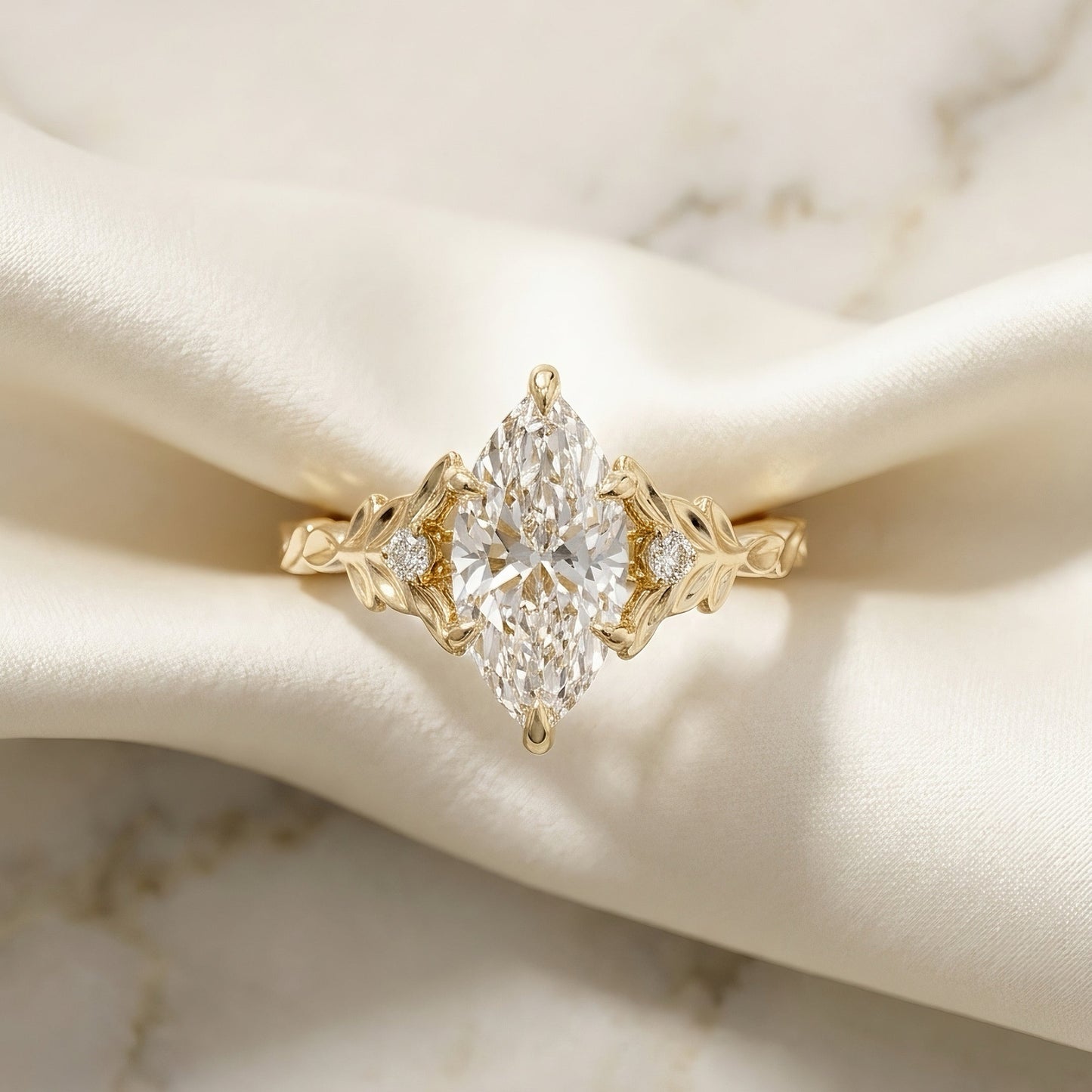 Marquise Verlobungsring 2.0 Karat | Lab-grown Diamant | 14k Gold | Lunevya