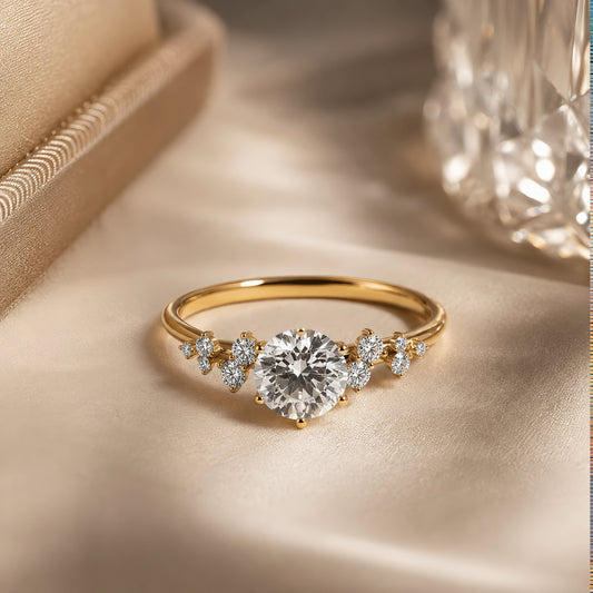 Stardust Diamantring 14K Gold – Lab Grown Diamant Rund IGI