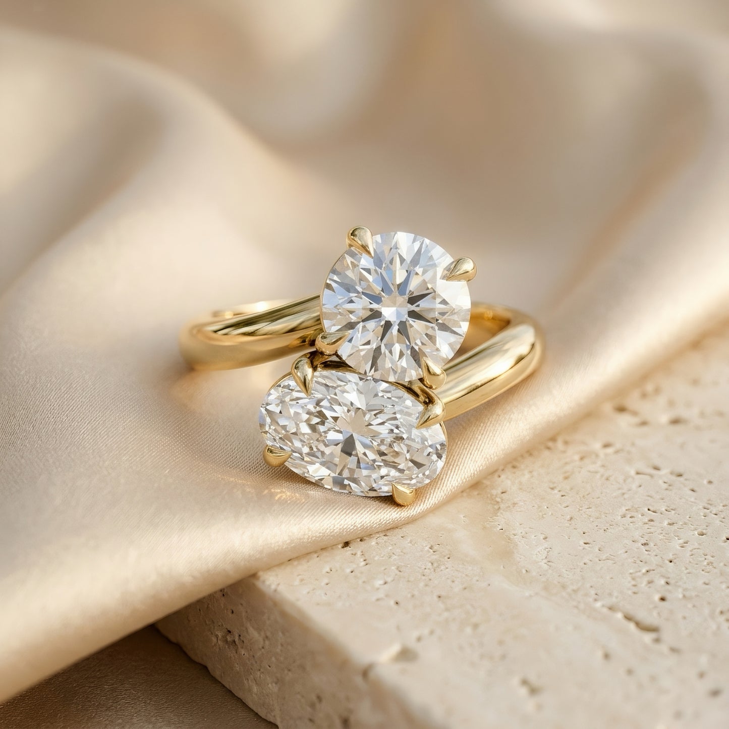 Toi et Moi Diamantring | 2.0 ct | Mixed-Cut Design | Lab-grown Diamant | 14k Gold | Lunevya