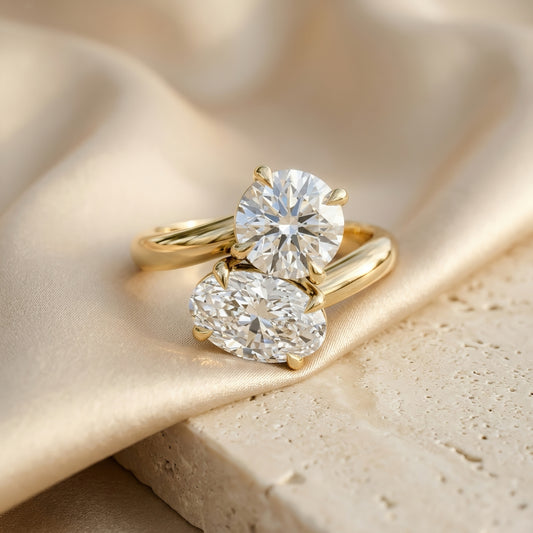 Toi et Moi Diamantring | 2.0 ct | Mixed-Cut Design | Lab-grown Diamant | 14k Gold | Lunevya