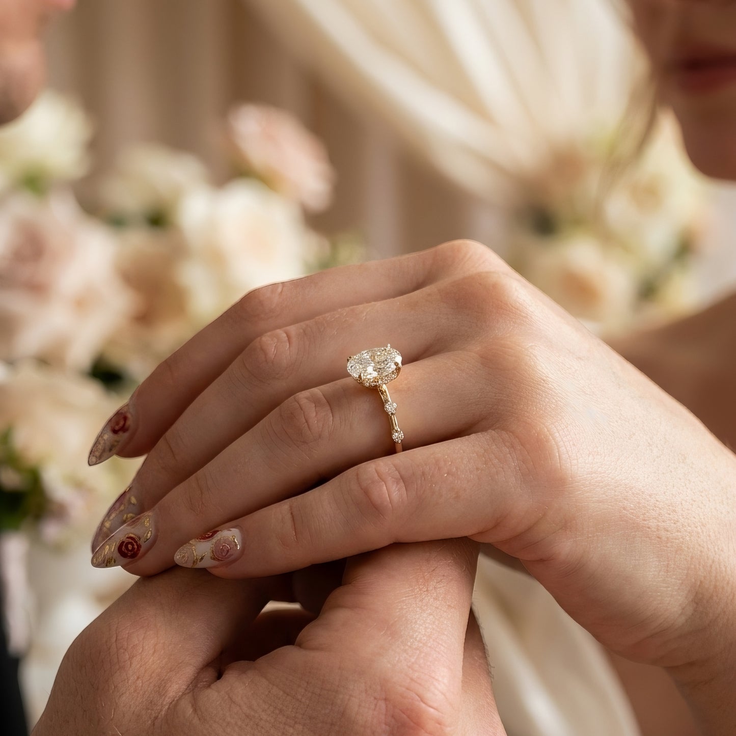 Ovaler Verlobungsring | 2.0 - 4.0 ct | Lab-grown Diamant | 14k Gold | Lunevya