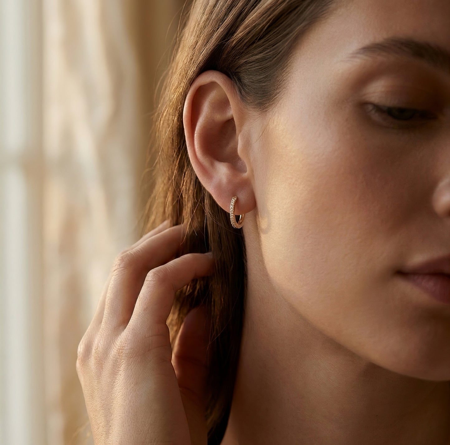 Diamant-Creolen | Zeitlose Eleganz | 0.25 ct | Lab-grown Diamant | 14k Gold | Lunevya