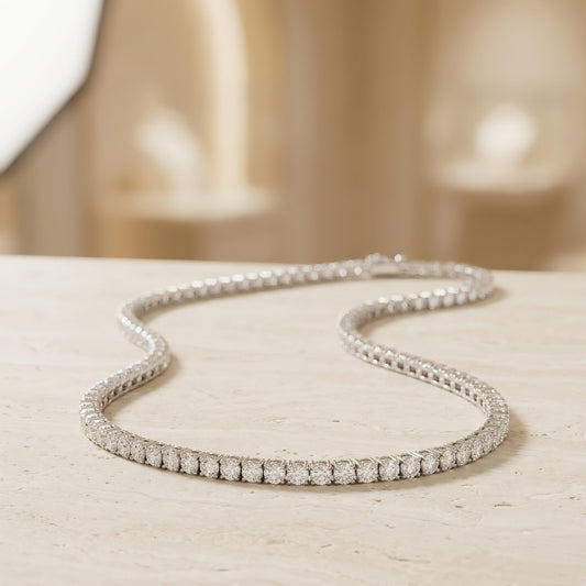 Diamant-Tenniskette | 5,00 ct IGI-zertifizierte Labordiamanten | 14k Gold – LUNEVYA