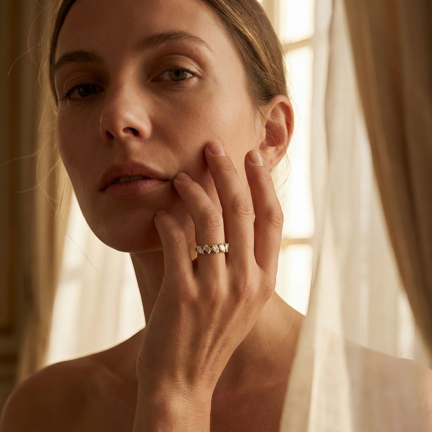 Mixed-Cut Diamond Band | Multi-Shape Design | Lab-grown Diamond | 14k Gold | Lunevya