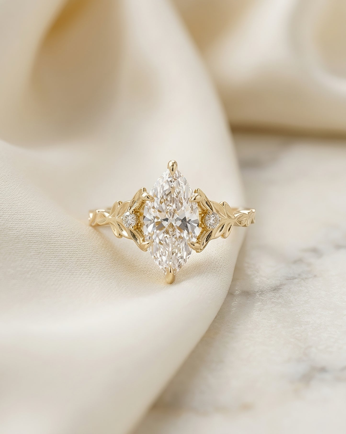Marquise Verlobungsring 2.0 Karat | Lab-grown Diamant | 14k Gold | Lunevya
