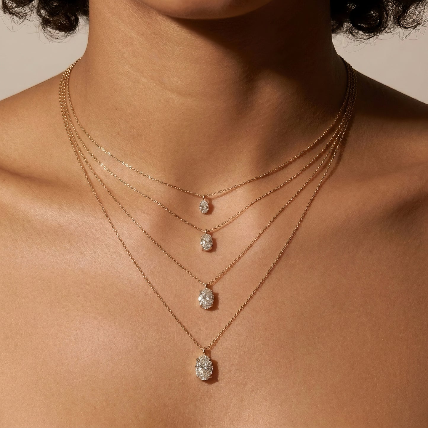 Oval-Diamant-Halskette | IGI-zertifiziert | Lab-grown Diamant | 14k Gold | Lunevya
