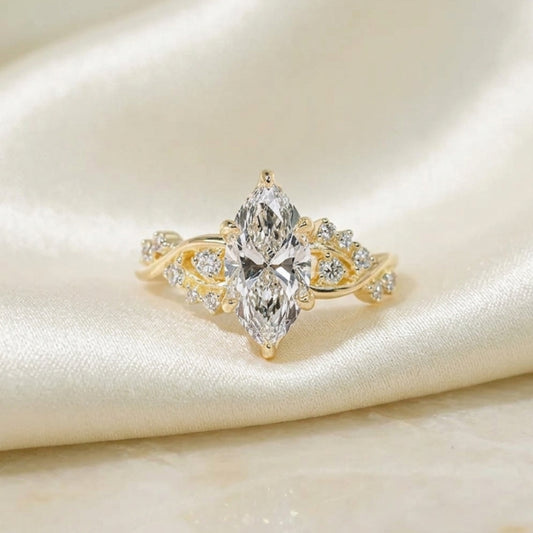 Marquise-Verlobungsring | 2.0 ct | Custom Design | Lab-grown Diamant | 14k Gold | Lunevya
