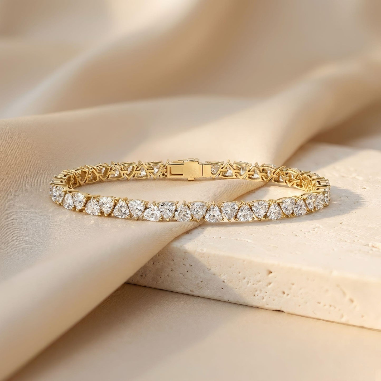 Tennisarmband | Trillion-Schliff | IGI-zertifiziert | Lab-grown Diamant | 14k Gold | Lunevya