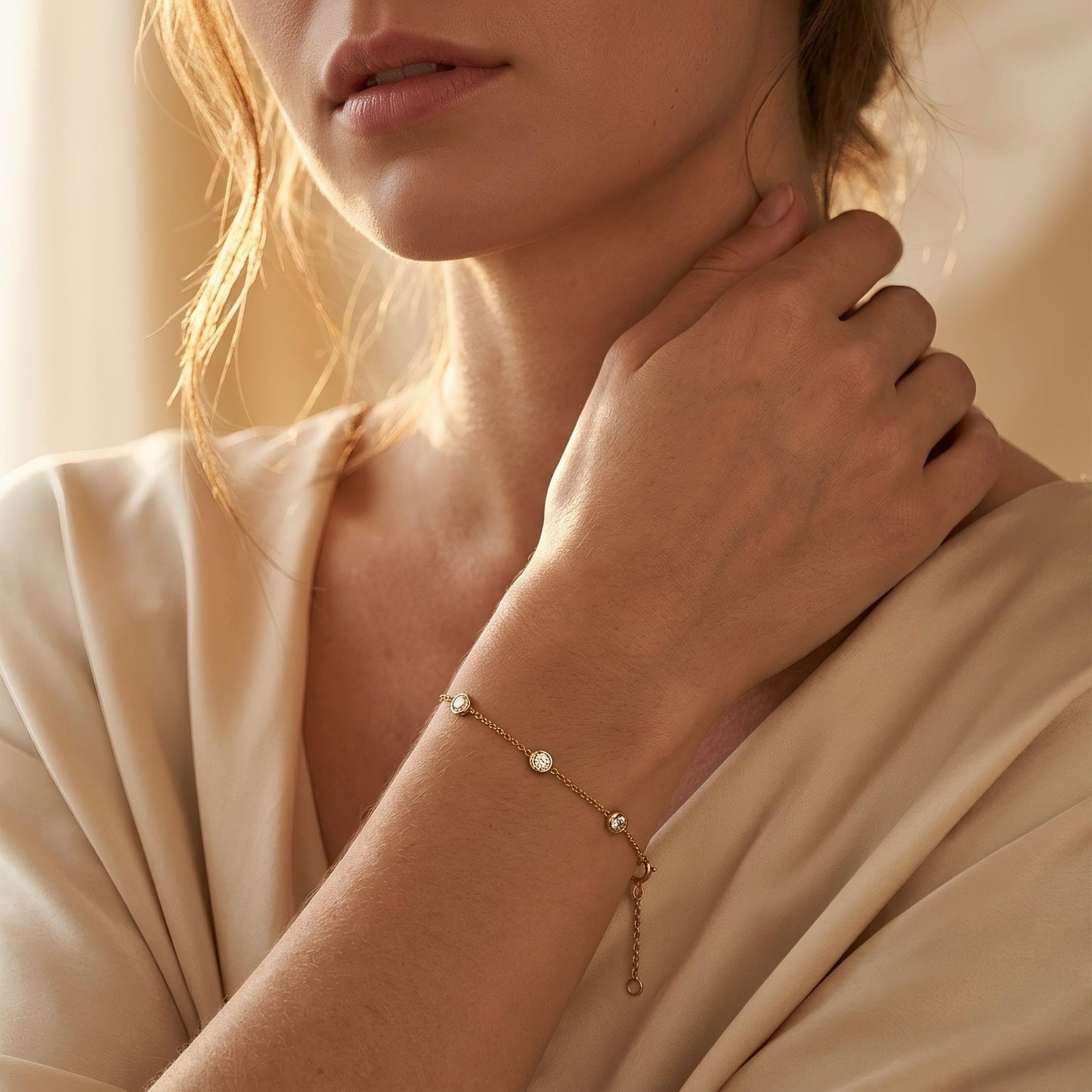Stationsarmband | Diamanten | IGI-zertifiziert | Lab-grown Diamant | 14k Gold | Lunevya