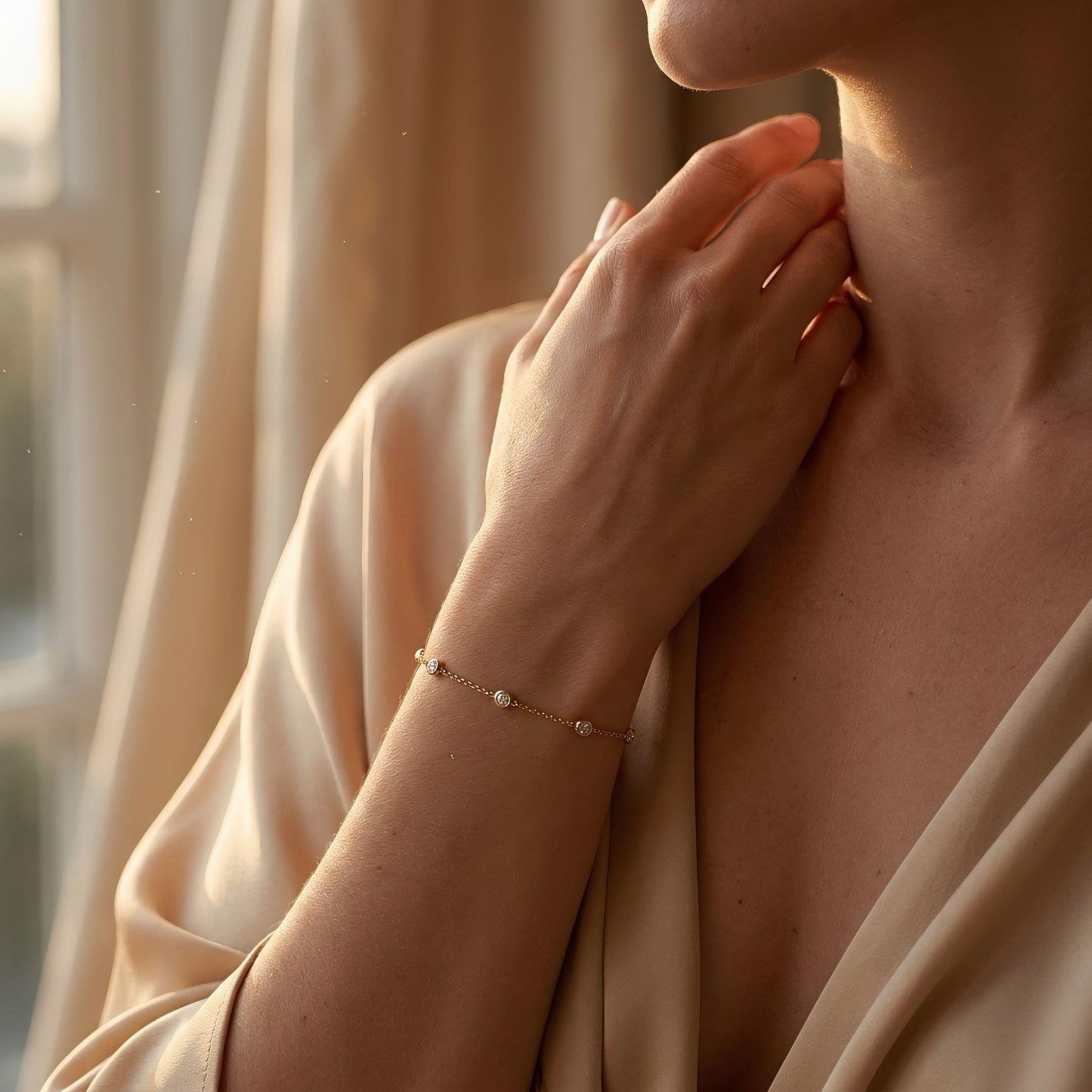 Stationsarmband | Diamanten | IGI-zertifiziert | Lab-grown Diamant | 14k Gold | Lunevya