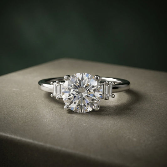 Baguette Accent Solitaire – LUNEVYA