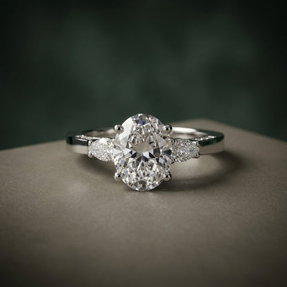 Three Stone with Pavé Shoulders – LUNEVYA